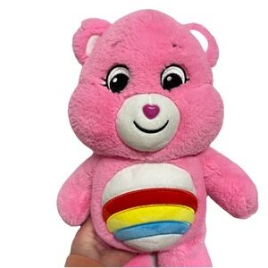 Care Bears Stuffed Animal Pink Cheer Bear 14 inch Medium Plush Rainbow Cute Soft